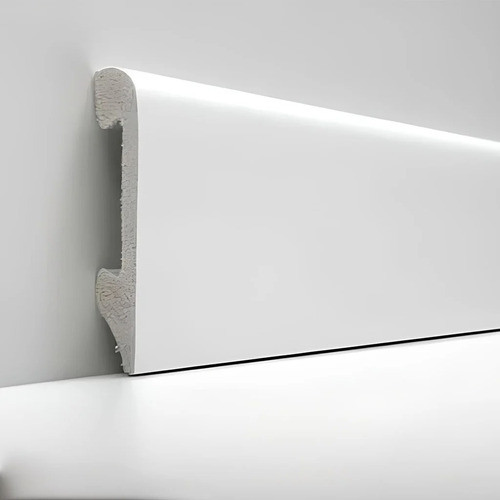 Zócalo Resistente Al Agua Top Round Blanco Polar X 2,40m 0