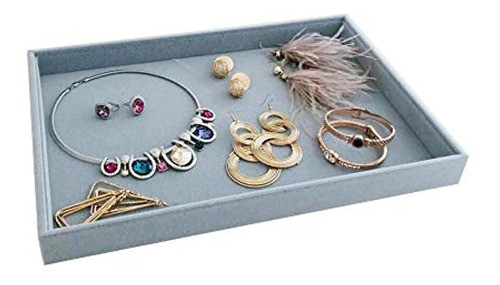 Svea Display Organizador De Bandeja Plana De Terciopelo Gris 0