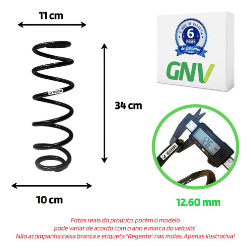 Par Mola Traseira Reforçada Gnv Novo Honda Civic G10 1