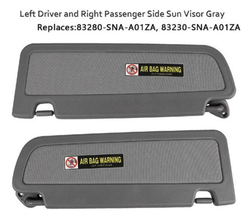 Par De Guarda-sóis Atlas Grey Para Honda Civic 2006-2011 1