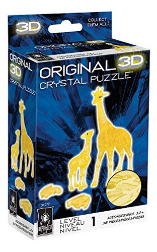 Puzzle Original De Cristal 3d  Jirafa Y Bebé: 38 Piezas. 1