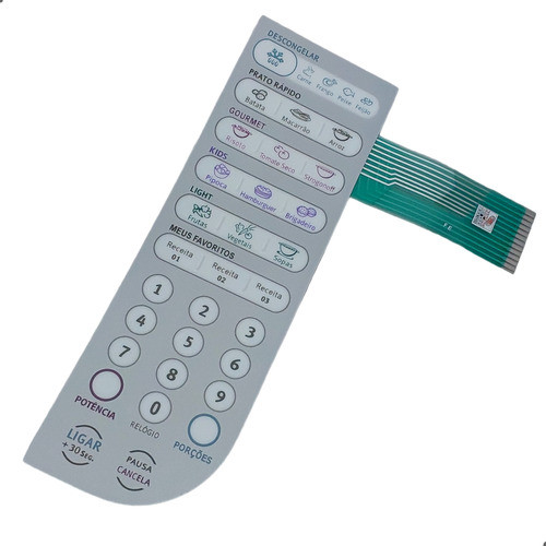 Teclado Membrana Do Microondas Electrolux Mef41y Mef 41y 0