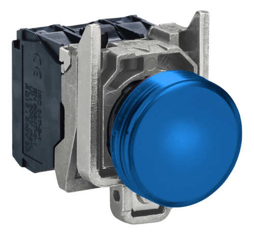 Piloto Luminoso Circular 22mm 24v, Color Azul, Led 0