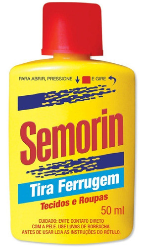 Tira Ferrugem Semorin 50ml Tecidos/roupa Sem Ferrugem C/3 1