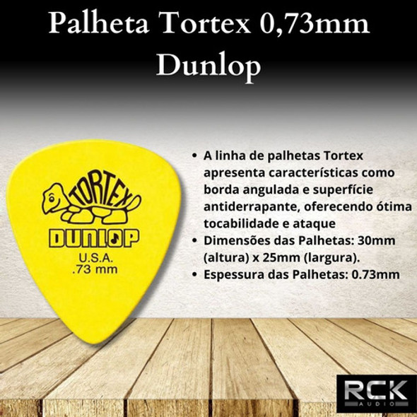 Kit Com 6 Palhetas Tortex 0,73mm Dunlop 1