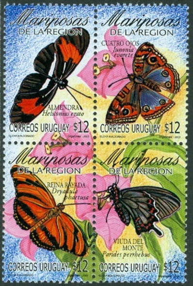 Fauna - Mariposas - Uruguay 2003 - Serie Mint 0