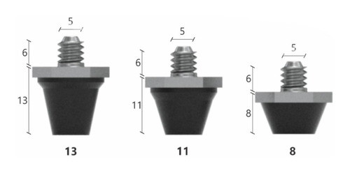 13 Tapones De Plástico Para Botines Rosca Fina Universal 1