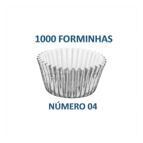 1000 Forminhas De Papel Prata Laminada Nº4 Doces Brigadeiro 1 1000 Forminhas De Papel Prata Laminada Nº4 Doces Brigadeiro 1