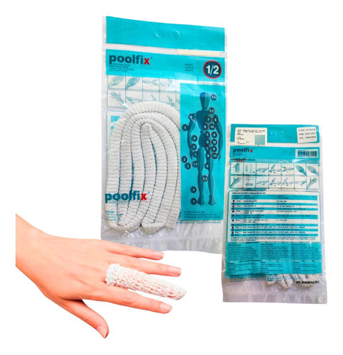 Rede Tubular Elástica 0,5 P/ Curativo 11mm 1 Metro - Poolfix 0