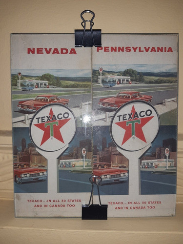 Publicidad  En Papel Mapa  Texaco 45 X 24 Cns 0