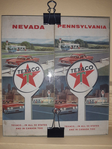 Publicidad  En Papel Mapa  Texaco 45 X 24 Cns 1