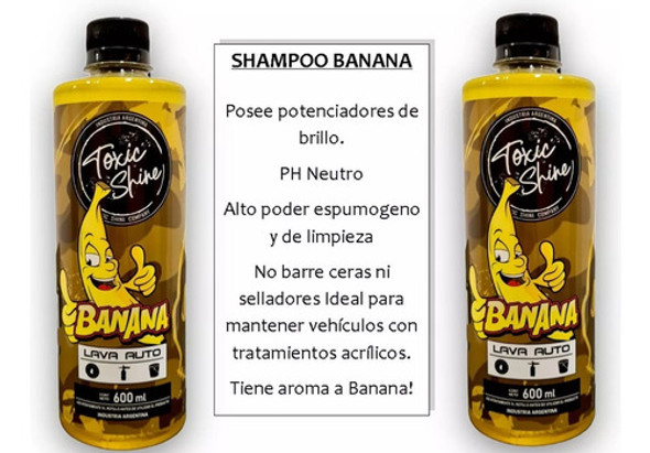 Combo Amarillo De Toxic Con Shampoo + Interior + Cera Rápida 1 Combo Amarillo De Toxic Con Shampoo + Interior + Cera Rápida 1