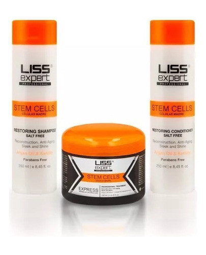 Liss Expert Combo Stem Cells Shampoo + Acond + Alisado X250 0