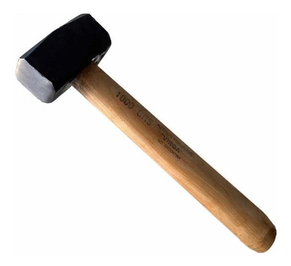Maza Martillo Albañil 1 Kg Forjado Cabo De Madera 0