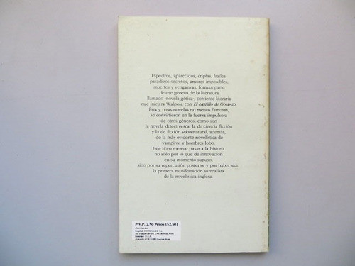 El Castillo De Otranto Horace Walpole Nuevo Siglo 1995 1