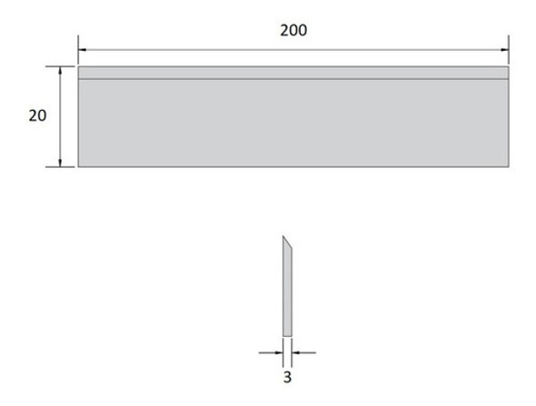 Facas Para Desempeno 200x20x3mm (par) - Cód. 5050.03 1