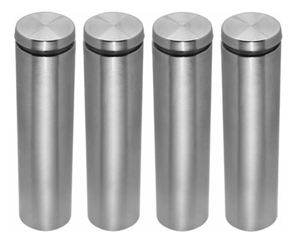 4 Prolongador Espaçador Cromado P/ Vidro 10cm 0 4 Prolongador Espaçador Cromado P/ Vidro 10cm 0