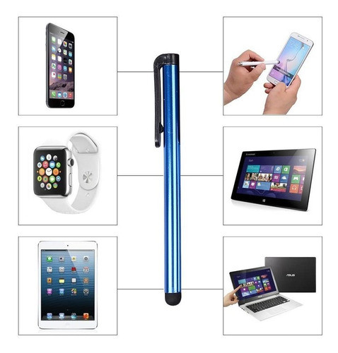 10 Lapices Opticos 10 Colores Metal Punta Redonda Silicona 1