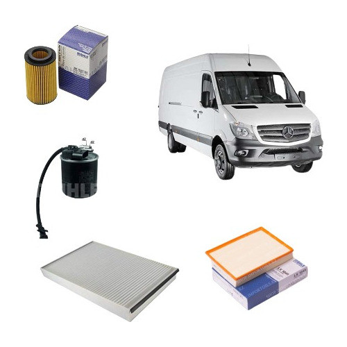 Kit 4 Filtros + Aceite Gulf Mercedes Benz Sprinter- Npcars 1