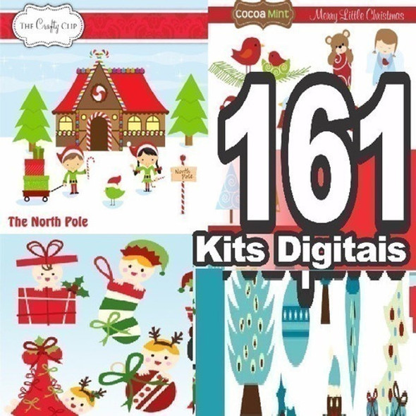 Kit  Imprimible Digital Navidad Papeles De Scrapbook.--! 1