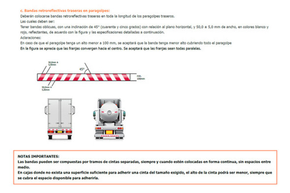 Cinta Reflectiva Para Paragolpe Camioneta Camiones Bus 1