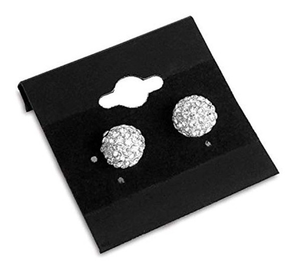 Mooca Tarjetas De Aretes Colgantes Negros Lisos De 1.5  X 1. 0