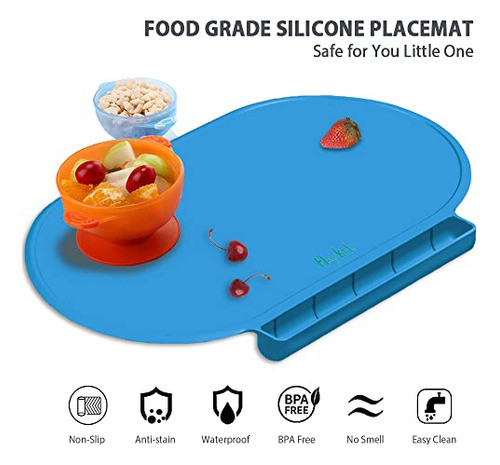 Mantel De Silicona Para Bebes Antideslizante Atrapa Comida 1