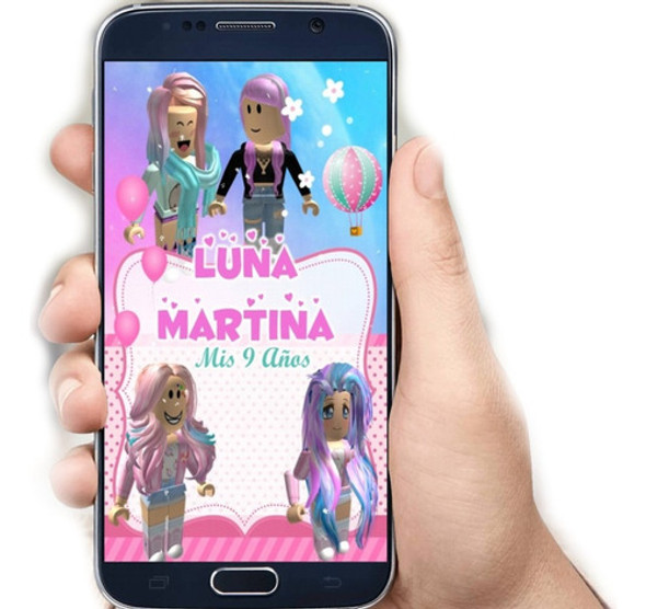 Video Invitación Digital Animada Roblox Niña Whats App 0