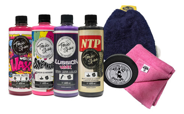 Kit Lavado Moto Auto Cera Shampoo Toxic Shine 0