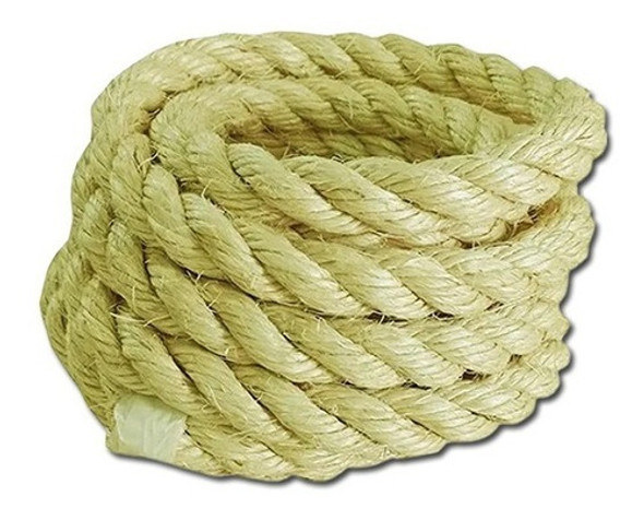 05 Metros Corda Fio Sisal Artesanato 28mm Arranhador De Gato 0