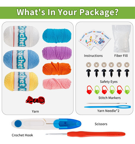 Kit De Crochet Para Principiantes Con 5 Animales Diy 1