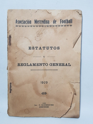Futbol Antiguo Reglamento Mercedes 1929 Ferrocarr Mag 57959 0