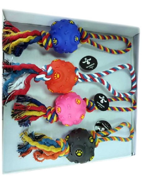 Juguete Perros Mascotas Cuerda Con Pelota Dispensadora 8 Cm 1 Juguete Perros Mascotas Cuerda Con Pelota Dispensadora 8 Cm 1