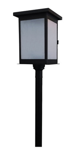 Farol Para Jardín Con Columna Exterior En Hierro 0