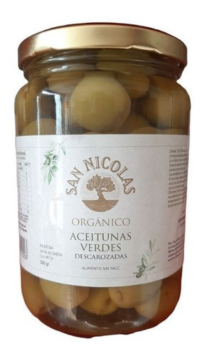 Aceitunas Verdes Descarozadas Orgánicas S.nicolas X 250 Grs 0