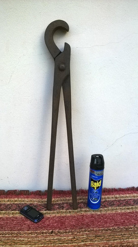 Antigua Pinza Herrero  P Fragua Para Llanta Carro Muy Grande 0