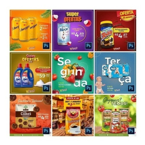 Pack 1500 Artes Instagram Mídias Sociais Editáveis Photoshop 1