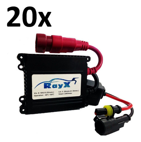 Kit 20 X Reator Slim Xenon Reposição 12v 35w Rayx Universal 1