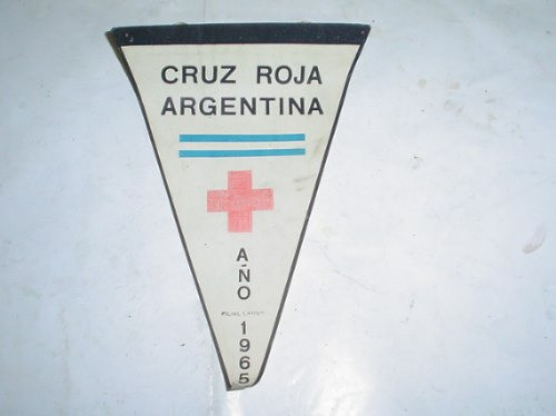 Banderin Antiguo Cruz Roja Argentina 1965 Filial Lanus 0