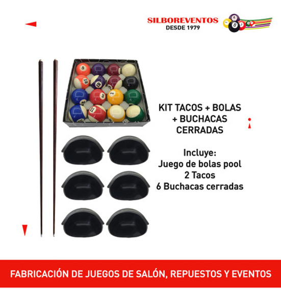 Kit 2 Tacos + Bolas + Buchacas Cerradas 1 Kit 2 Tacos + Bolas + Buchacas Cerradas 1