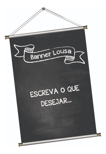 Banner Lousa - Para Escrever Com Giz - 0,80x100cms Em Lona 0