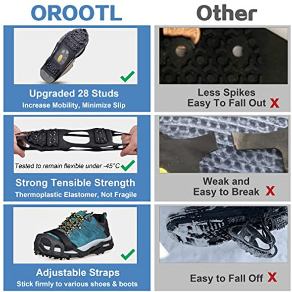 Crampones De Traccion Para Zapatos Y Botas Orootl - L 1