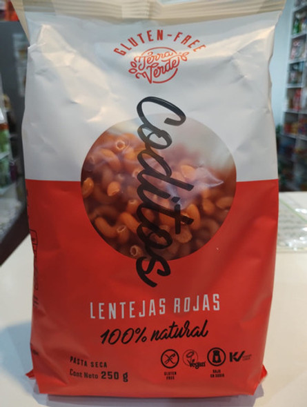 Coditos De Lentejas Terra Verde Veganos Y Sin Gluten X2 Uni 1