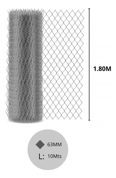 Tejido Romboidal 14.5(1.90mm)x63mmx1.80m 1