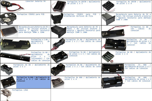 Pack 6x Portapilas 3x Aaa Apilamiento De Pilas 1 X 3-p 1