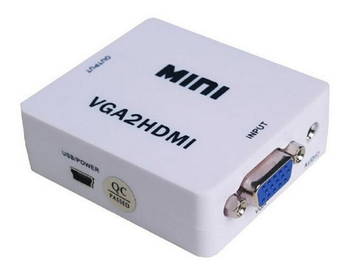 Conversor Adaptador Vga A Hdmi Full Hd Activo C-audio Video 0