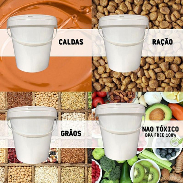 Balde Plast 3.6l Alça Plast P Argamassa 10 Pcs 1