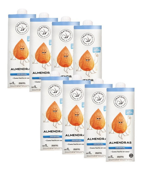 Leche De Almendras Original Tratenfu Pack 8 X 1 Lt 0