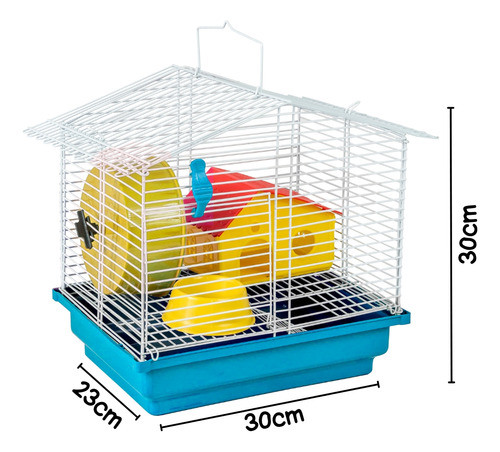 Gaiola Para Hamster Completa Teto Aramado 1
