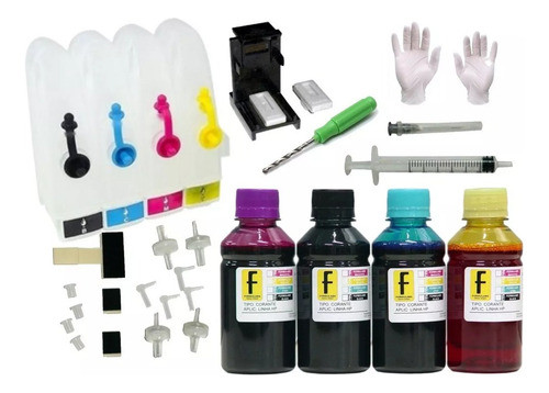 Bulk Ink P/ Cartucho Hp 62 Xl - 5642 200 C 258 250 5742 Envy 0